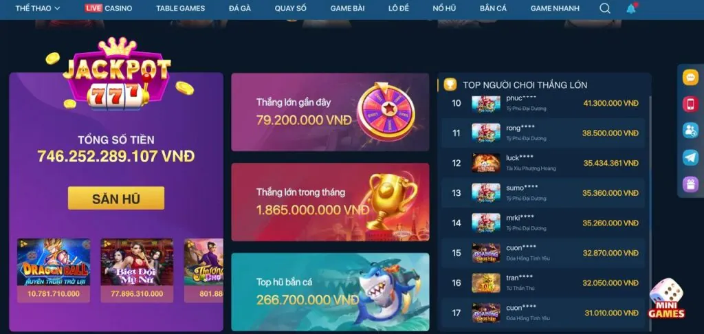Hoàn Trả Thể Thao & Sòng Bạc Cao Cấp